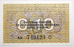 Lituanie - 0,1 Talonas - 1991 - PICK 29b - NEUF - Litauen