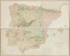 (1810ca). A NEW MAP SPAIN AND PORTUGAL EXHIBITING THE CHAINS OF MOUNTAINS WITH THEIR PASES THE PRINCIPAL AND CROSS ROADS - Unclassified