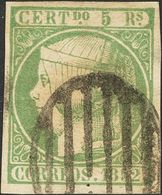 º15. 1852. 5 Reales Verde. MAGNIFICO. - Otros & Sin Clasificación