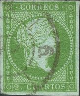 º39. 1855. 2 Cuartos Verde (grandes Márgenes). MAGNIFICO. - Andere & Zonder Classificatie