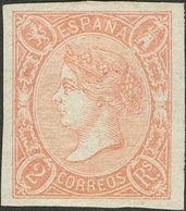 *73A. 1865. 2 Reales Salmón. PIEZA DE LUJO. Cert. GRAUS. - Otros & Sin Clasificación