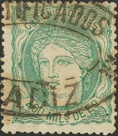 º110. 1870. 400 Mils Verde. Matasello CERTIFICADOS / CADIZ. MAGNIFICO. - Andere & Zonder Classificatie