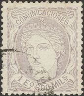 º111. 1870. 1600 Mils Violeta Lila. Excelente Centraje. MAGNIFICO Y RARO. Cert. CEM. Edifil 2020: 1.550 Euros - Sonstige & Ohne Zuordnung