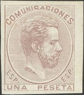 (*)127s. 1872. 1 Pts Lila, Borde De Hoja. SIN DENTAR. MAGNIFICO. - Otros & Sin Clasificación