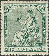 *133. 1873. 10 Cts Verde. PIEZA DE LUJO. - Other & Unclassified