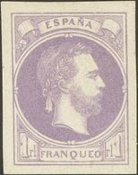 *158. 1874. 1 Real Violeta. PIEZA DE LUJO. Edifil 2020: 400 Euros - Other & Unclassified