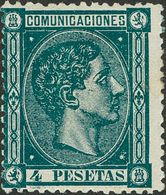 *170. 1875. 4 Pts Verde. Color Muy Intenso. MAGNIFICO. - Other & Unclassified