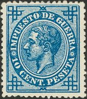 (*)184. 1876. 10 Cts Azul. PIEZA DE LUJO. - Sonstige & Ohne Zuordnung