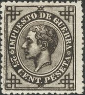 *185. 1876. 25 Cts Negro. Muy Bien Centrado. MAGNIFICO. - Autres & Non Classés