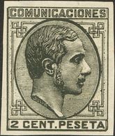 (*)190es. 1878. 2 Cts Negro (leve Puntito Claro). ERROR DE COLOR Y SIN DENTAR. BONITO. Edifil 2014: 108 Euros - Sonstige & Ohne Zuordnung