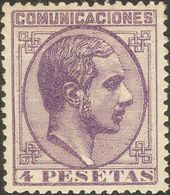 *198. 1878. 4 Pts Violeta. Excelente Centraje. MAGNIFICO. Cert. CEM Y EXFIMA. - Sonstige & Ohne Zuordnung