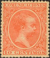 *218. 1889. 10 Cts Bermellón. Excelente Centraje Y Color Intenso. PIEZA DE LUJO. Cert. GRAUS. - Other & Unclassified