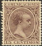 *219. 1889. 15 Cts Castaño Violeta. Excelente Centraje. MAGNIFICO. - Autres & Non Classés