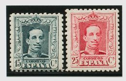 *315Bp, 317p. 1922. 15 Cts Verde Azul Y 25 Cts Carmín. FILIGRANA DE BILLETE DE BANCO. MAGNIFICOS Y RAROS. Edifil 2015: 3 - Andere & Zonder Classificatie