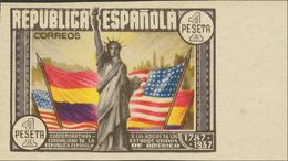 **763s. 1938. 1 Pts Multicolor, Borde De Hoja. SIN DENTAR. MAGNIFICO. Edifil 2019: +100 Euros - Autres & Non Classés