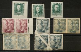 1940. Conjunto De Sellos Del 25 Cts Y 50 Cts De La Serie De Franco De 1940 Con Variedades Diversas, Incluyendo Tres ENSA - Andere & Zonder Classificatie