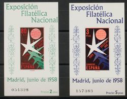 **1222/23. 1958. Hojas Bloque. MAGNIFICAS. Edifil 2015: 84 Euros - Other & Unclassified