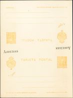 **EP58. 1925. 10 Cts + 15 Cts Sobre Tarjeta Entero Postal De Ida Y Vuelta (sin Doblar). MAGNIFICA Y RARA. (Láiz 2006, 40 - Otros & Sin Clasificación