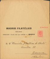 (*)EP202. 1910. 10 Cts Rosa Sobre Faja Periódicos De Un Entero Postal Privado MADRID FILATELICO (sin Plegar Y Sin Circul - Otros & Sin Clasificación