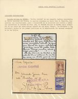 Sobre . (1937ca). Interesante Conjunto Con Veintitrés Cartas Y Tarjetas Postales Circuladas Entre 1937 Y 1940, La Mayorí - Verschlussmarken Bürgerkrieg