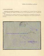 Sobre . (1937ca). Interesante Conjunto Con Diecisiete Cartas Circuladas Durante La Guerra Civil En El Bando Nacional, Al - Spanish Civil War Labels