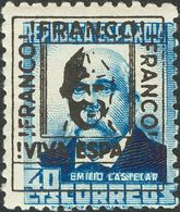 **NE2. 1937. 40 Cts Azul. NO EMITIDO. MAGNIFICO. Edifil 2017: 68 Euros - Emissions Nationalistes