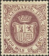 (*)30. 1869. 400 Mils Violeta. Color Excepcional. MAGNIFICO. Edifil 2020: 240 Euros - Other & Unclassified