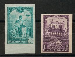 *11s, 12s. 1937. 25 Cts Verde Y 1 Pts Lila. SIN DENTAR. MAGNIFICOS. Edifil 2020: 82 Euros - Otros & Sin Clasificación