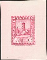 (*)20P. 1929. 25 Cts Rosa. PRUEBA DE PUNZON. MAGNIFICA Y MUY RARA. - Otros & Sin Clasificación