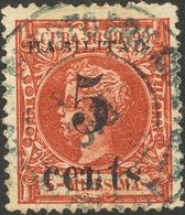 º4. 1898. 5 Ctvos Sobre 5 Mils Castaño Amarillo. Posición 1. Variedad HABILITAD. MAGNIFICO Y RARISIMO, UNICO CONOCIDO HA - Andere & Zonder Classificatie