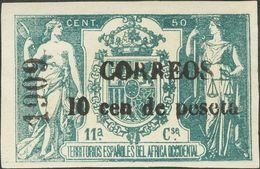 (*)50H. 1909. 10 Cts Sobre 50 Cts Verde. MAGNIFICO. Edifil 2018: 40 Euros - Sonstige & Ohne Zuordnung