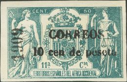 (*)50H. 1909. 10 Cts Sobre 50 Cts Verde. MAGNIFICO. Edifil 2018: 40 Euros - Other & Unclassified