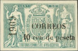 *50Hn. 1909. 10 Cts Sobre 50 Cts Verde. Variedad SIN NUMERACION. MAGNIFICO. Edifil 2018: 79 Euros - Otros & Sin Clasificación