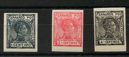 *152s, 153s, 155s. 1907. 1 Cts Azul Oscuro, 2 Cts Rosa Y 4 Cts Negro. SIN DENTAR. MAGNIFICOS. Edifil 2018: 459 Euros - Sonstige & Ohne Zuordnung