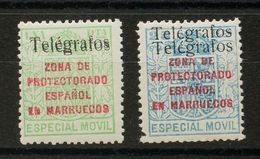 *41Fhh, 41Hhh. 1937. 25 Cts Azul Y 1 Pts Verde. Variedad SOBRECARGA DOBLE. MAGNIFICOS. Edifil 2018: 164 Euros - Sonstige & Ohne Zuordnung