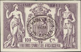 *. 1908. 15 Cts Sobre 1'25 Pts Violeta. ENSAYO DE HABILITACION, En Negro (oval). MAGNIFICO Y RARISIMO. Cert. COMEX. - Andere & Zonder Classificatie