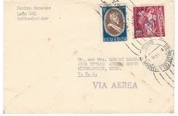 COVER CORREO AERO - AIR AEREA - QUINTO - MINNEAPOLIS. - Equateur