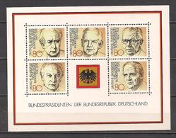 Deutschland  (1982)  Mi.Nr.  Block 18  Postfrisch / ** / Mnh  (2bl-08.6) - 1981-1990