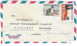 COVER CORREO AERO - AIR MAIL - KONSTANZ - ALEMANIA. - Equateur