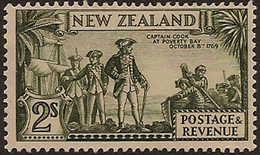 NZ 1935 2/- Captain Cook CP L13a HM UB135 - Unused Stamps