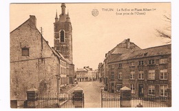 B-7457   THUIN : Le Beffroi Et Place Albert 1er - Thuin