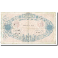 France, 500 Francs, Bleu Et Rose, 1933, P. Rousseau And R. Favre-Gilly - 500 F 1888-1940 ''Bleu Et Rose''