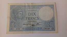 BILLET DE 10 FRANCS MINERVE - 10 F 1916-1942 ''Minerve''