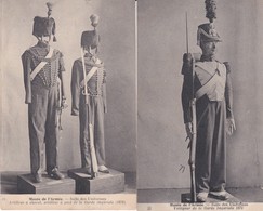 MILITARIA. Lot 2 Cpa Musée Armée .Salle Des Uniformes GARDE IMPERIALE (1870) 1/ Artilleur à Cheval, à Pied 2/ Voltigeur - Uniformi