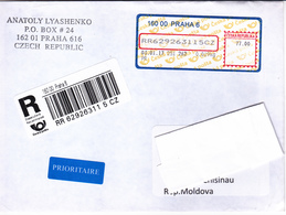 Czech Republic  To Moldova , 2017 ,  Used Recomanded Cover - Briefe U. Dokumente