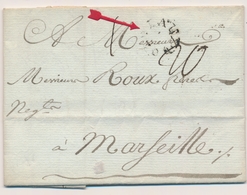 LAC MARQUES POSTALES 18ème Siècle - LAC - N°20 - BORDEAUX (circulaire) - 26/10/1766 - Pr Marseille - TB - 1801-1848: Precursors XIX