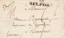 LAC MARQUES POSTALES 19ème Siècle - LAC - 66 BELFORT - Pli De Belfort Pour Chaumont - 4/6/1806 - Taxé à 3 Déc. - TB - 1801-1848: Précurseurs XIX