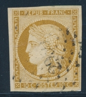 O EMISSION CERES 1849 - O - N°1 - 10c Bistre - Obl. PC - TB - 1849-1850 Ceres