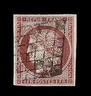 O EMISSION CERES 1849 - O - N°6B - 1F Carmin Brun - Signé Pasquet/Calves - TB - 1849-1850 Ceres