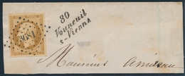 F EMISSION PRESIDENCE - F - N°9 - Obl. PC 3681 + Cursive "80 Vouneuil S./vienne" - TB/SUP - 1852 Louis-Napoleon
